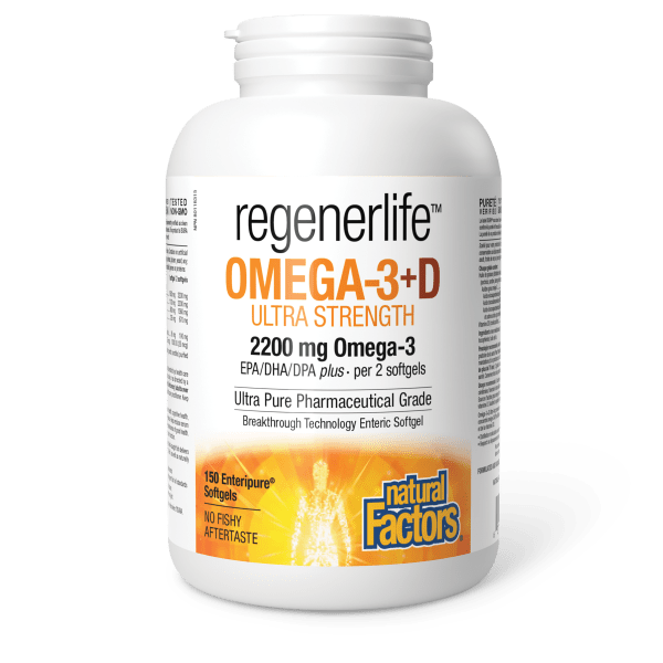 Natural Factors Regenerlife Omega-3+D Ultra Strength