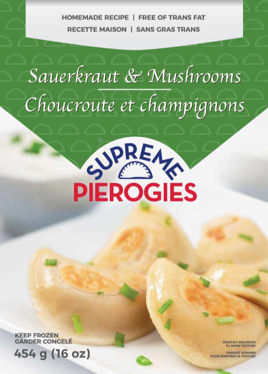 Sauerkraut & Mushroom Pierogies