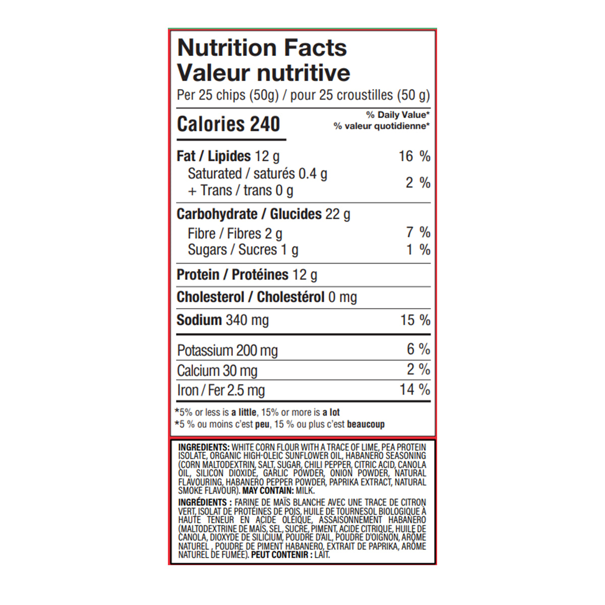 Gluten-Free Plant-Based Hint of Habanero Tortilla Protein Chips