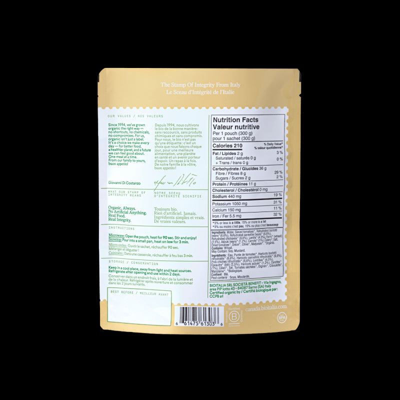 Bioitalia Organic Soup With Farro And Pulses