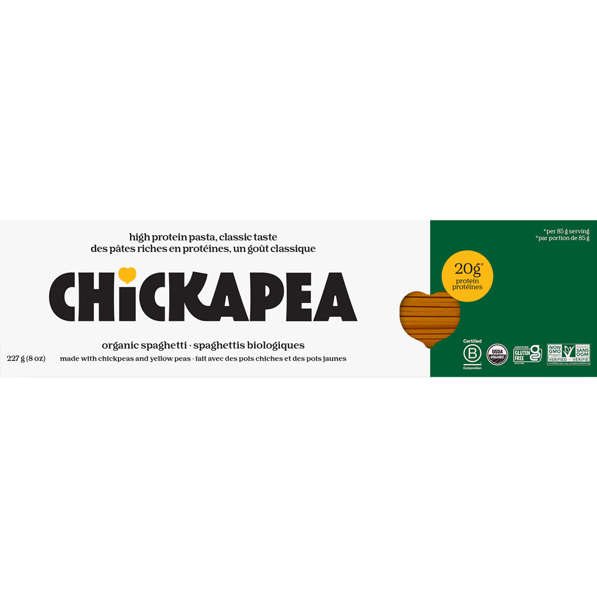 Chickapea Organic Spaghetti Chickpea & Yellow Pea Pasta