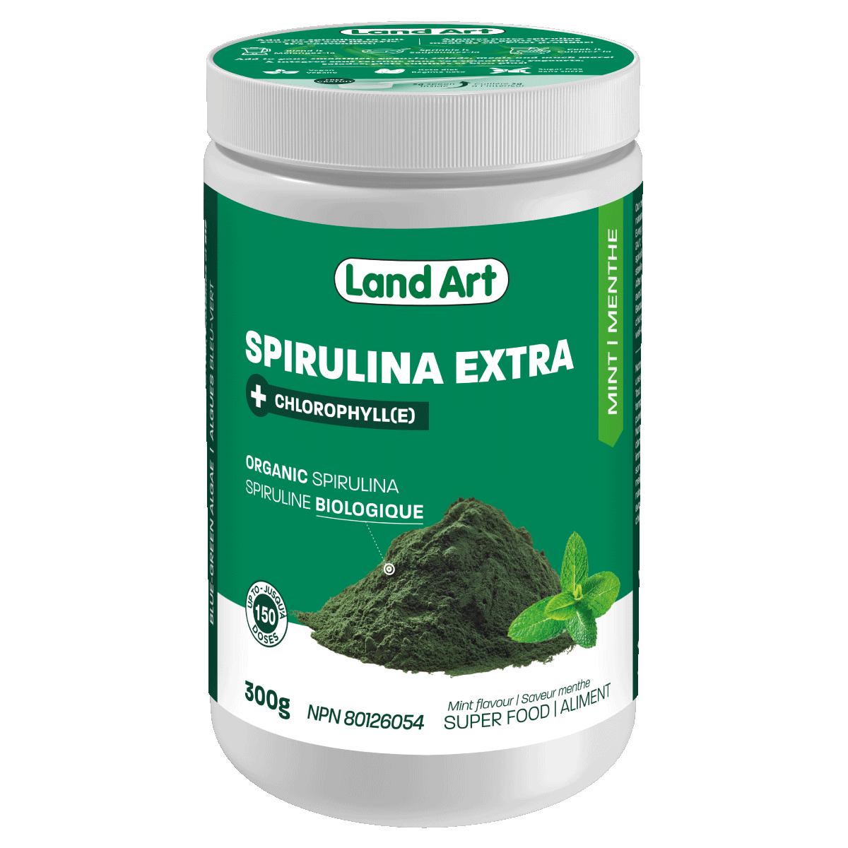 Land Art Mint Spirulina Extra + Chlorophyll(E)