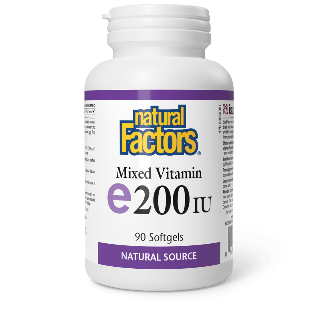 Natural Factors Vitamin E 200IU Mixed