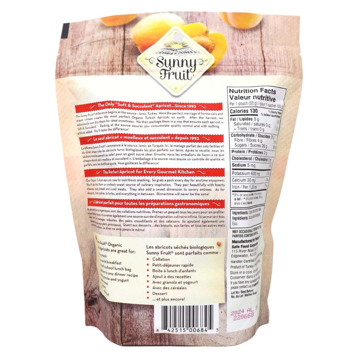 Sunny Fruit Organic Dried Apricots