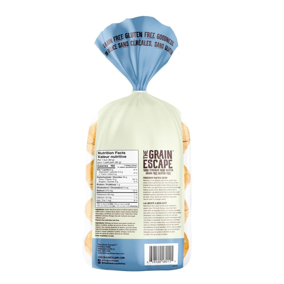 The Grain Escape Grain and Gluten-Free Hamburger Buns