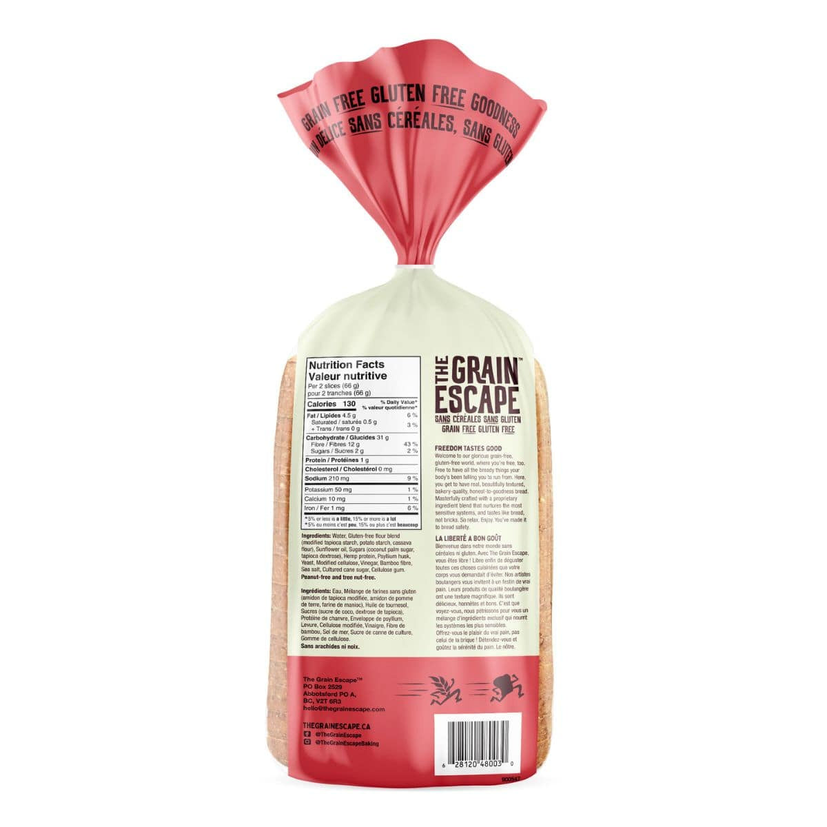 The Grain Escape Grain and Gluten-Free Whole Wheatless Bread