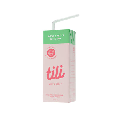 Tili Mixed Berry Super Greens Juice Boxes