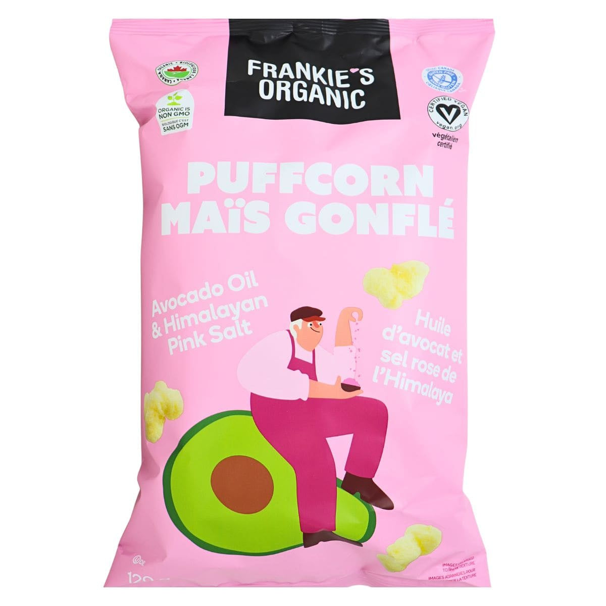 Frankie's Organic Organic Vegan Gluten-Free Avocado Oil & Himalayan Pink Salt Puffcorn