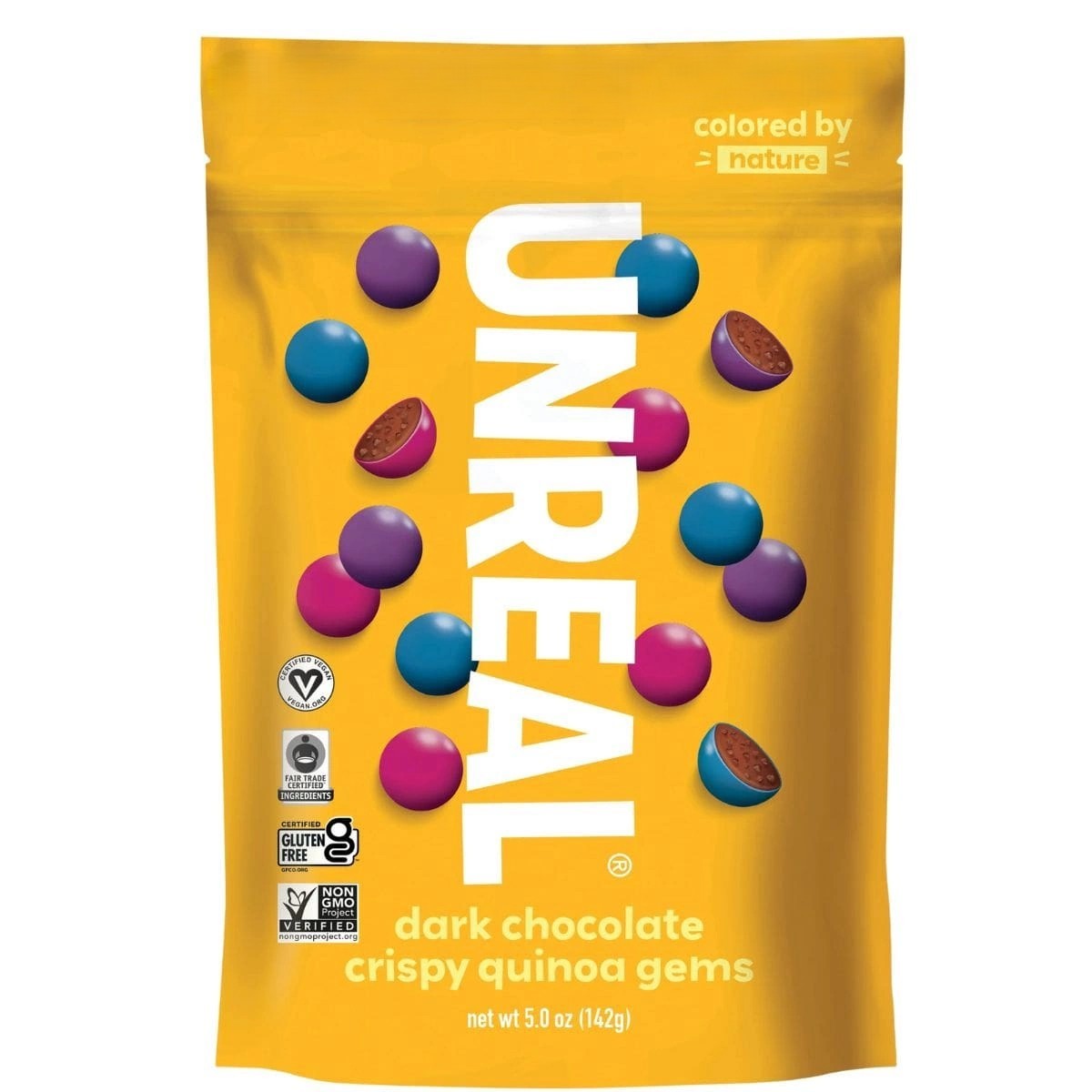 Unreal Dark Chocolate Crispy Quinoa Gems