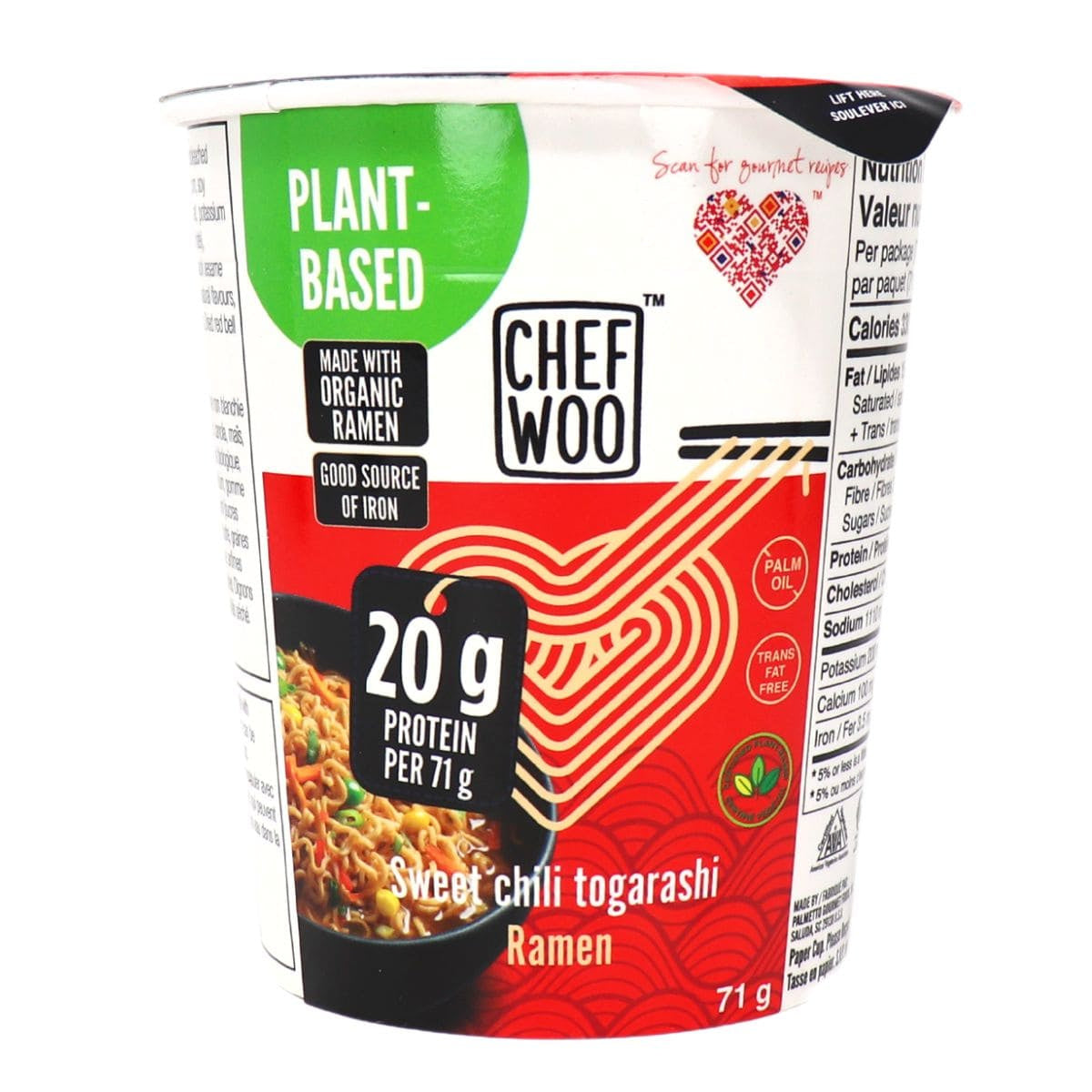 Chef Woo Plant-Based Sweet Chili Togarashi Cup Ramen
