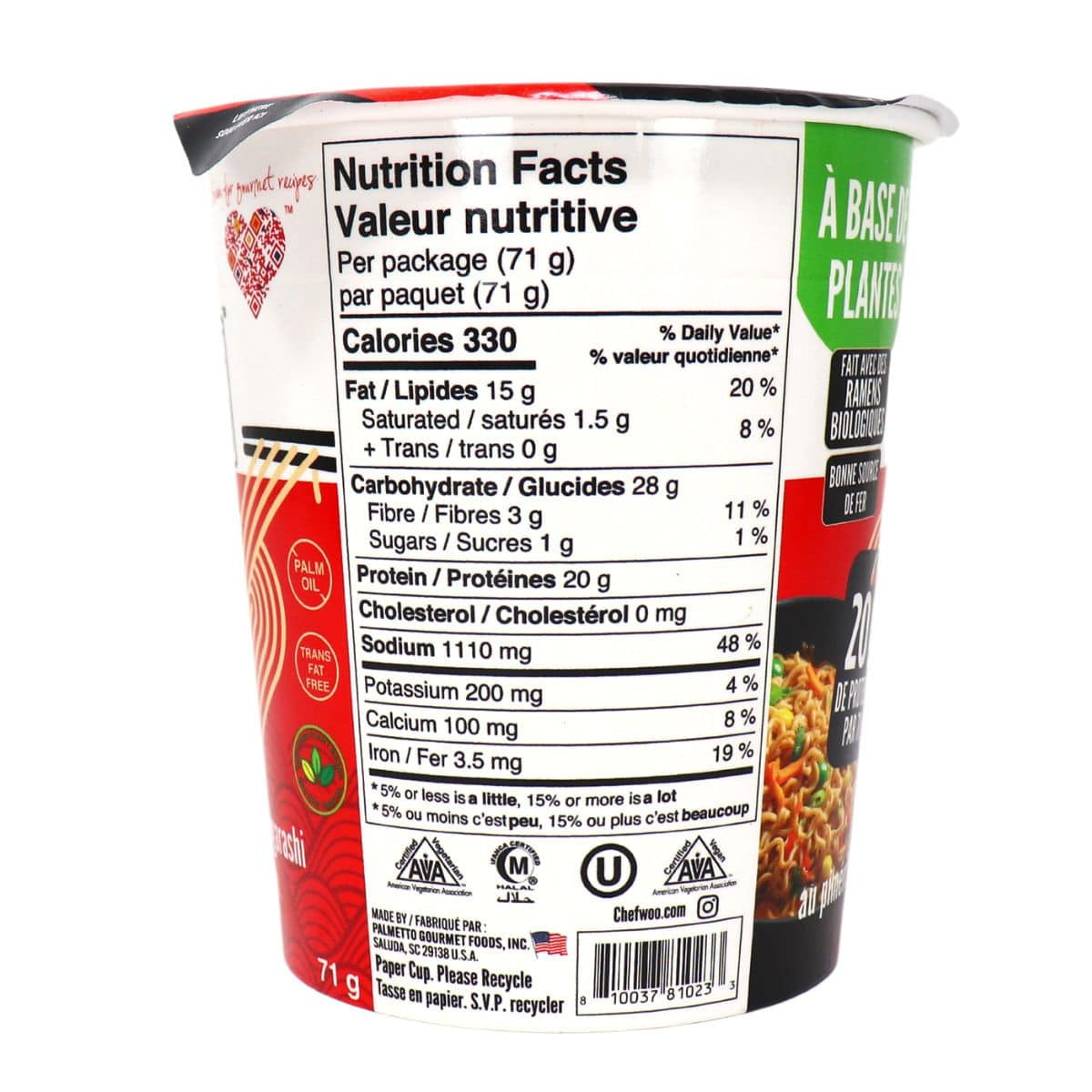 Chef Woo Plant-Based Sweet Chili Togarashi Cup Ramen