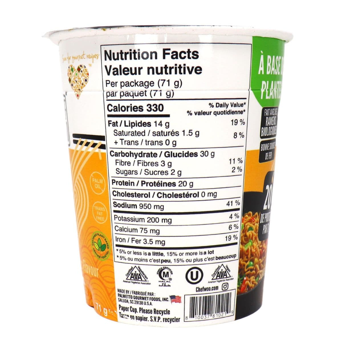 Plant-Based Thai Lemongrass Cup Ramen