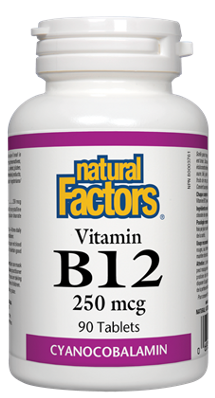 Natural Factors Vitamin B12 Cyanocobalamin - 250mcg