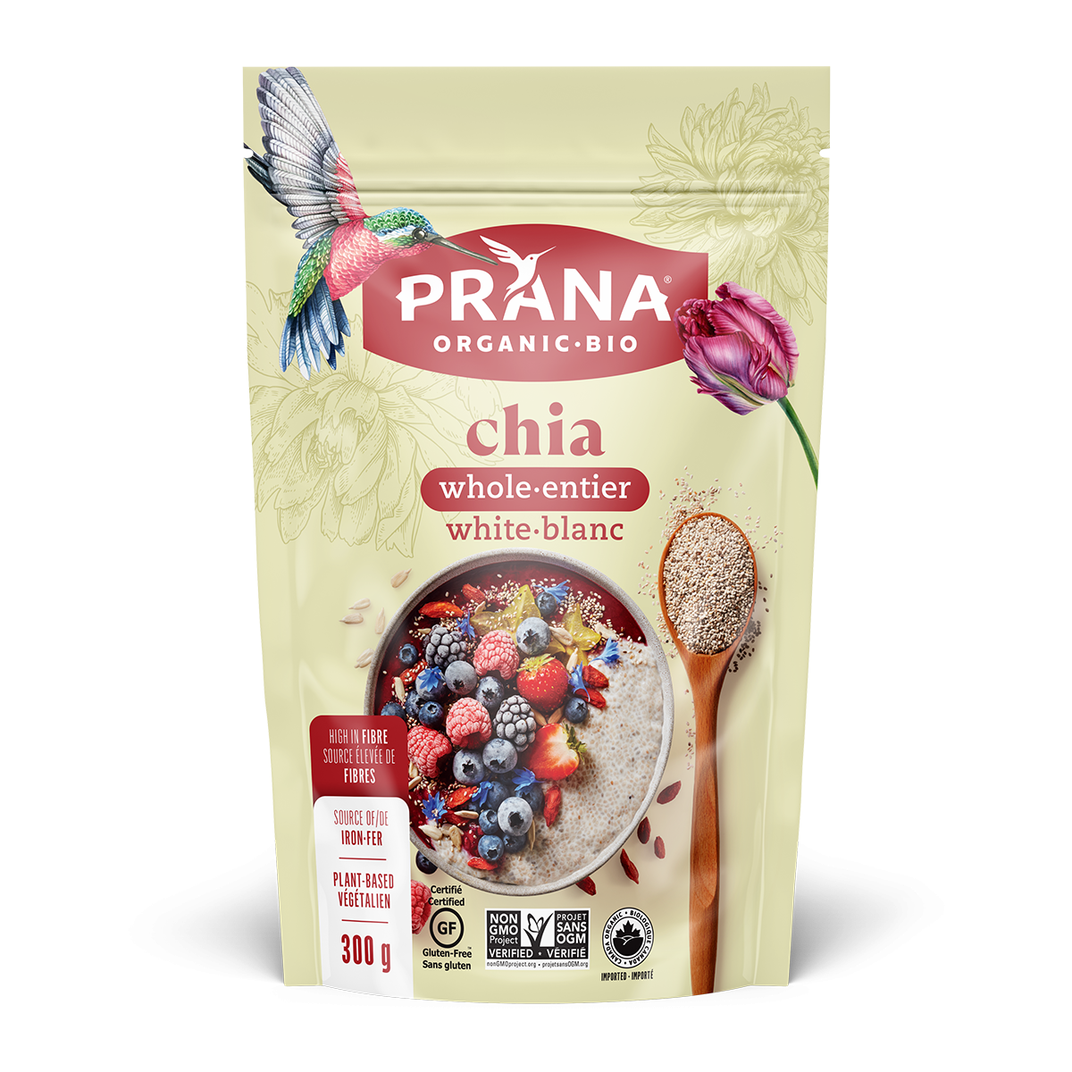 Prana Organic Whole White Chia Seeds