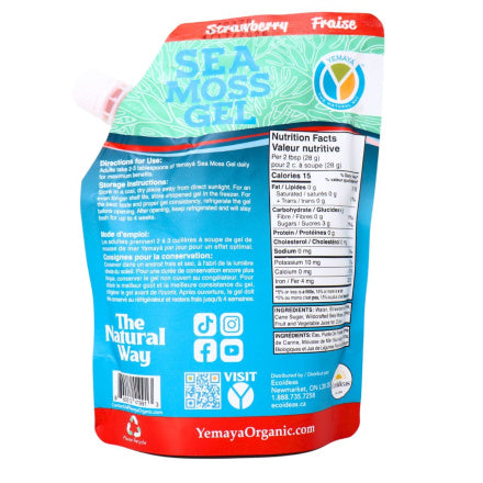 Yemaya Strawberry Sea Moss Gel Pouch