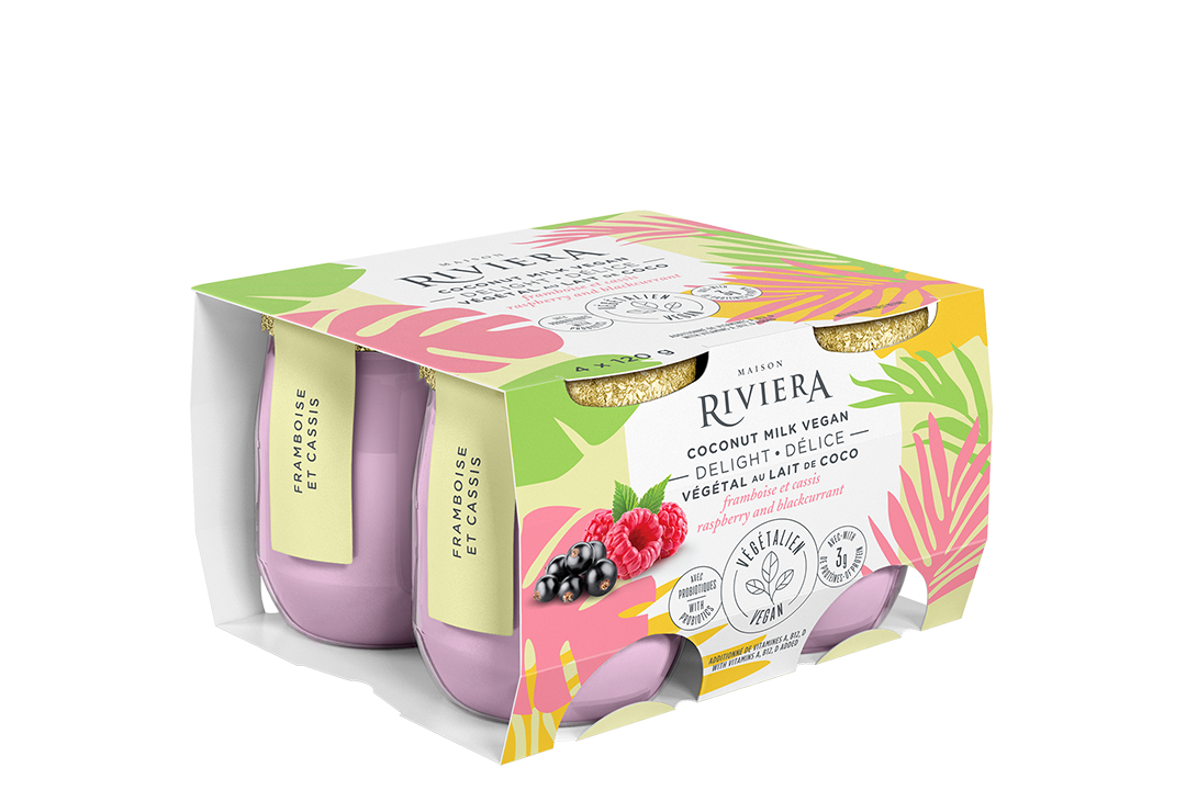Riviera Coconut Vegan Yogurt - Raspberry Blackcurrant