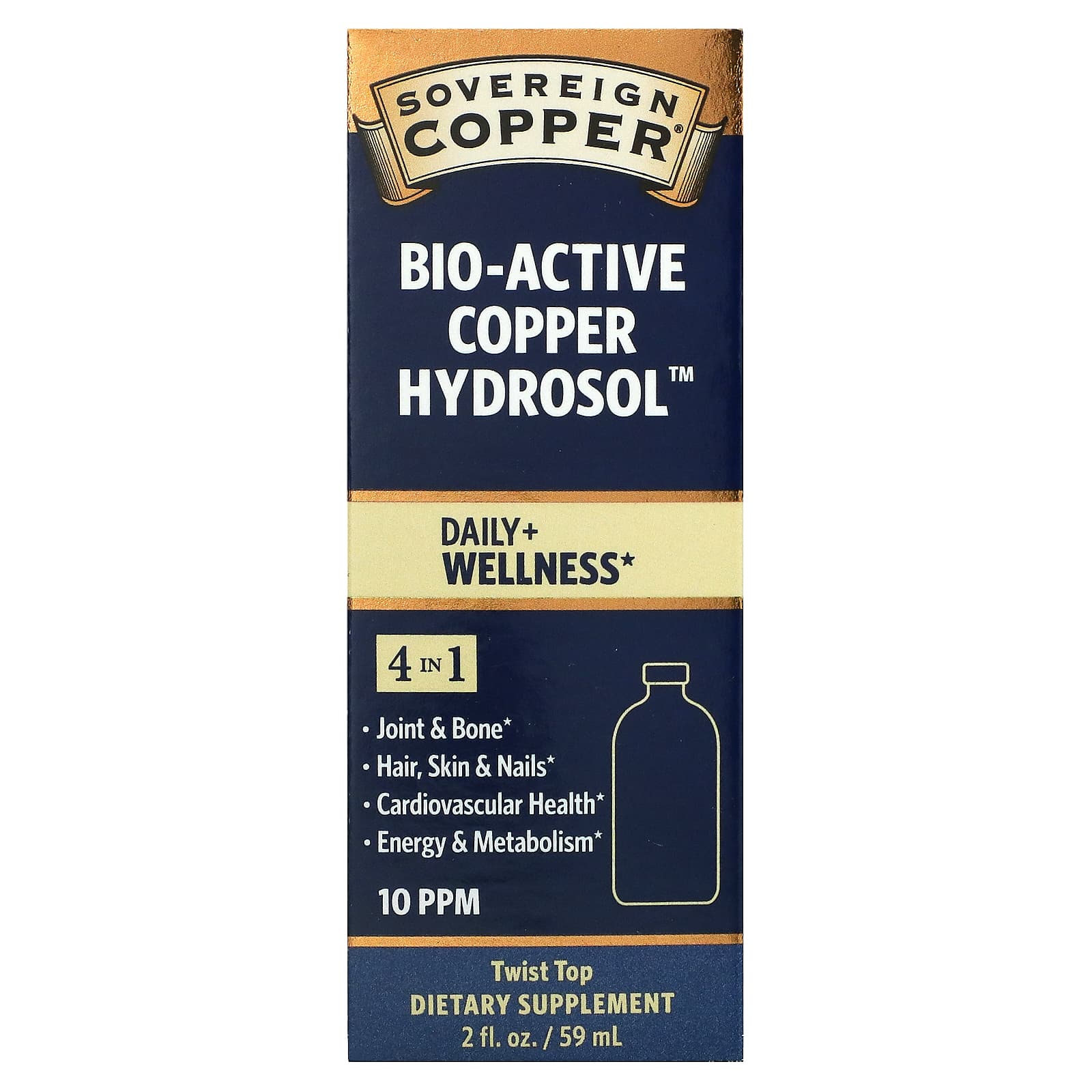 Sovereign Copper Bio-Active Copper Hydrosol 10PPM