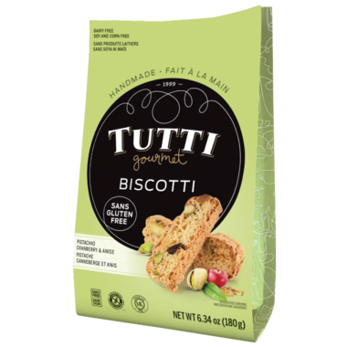 Tutti Gourmet Gluten Free Pistachio, Cranberry Biscotti
