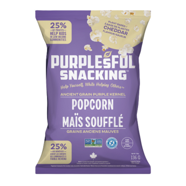 Plant-Based Cheddar Purple Kernel Popcorn
