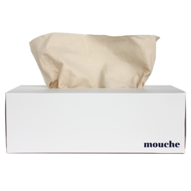 Unbleached Bamboo Tissue Box - Linen