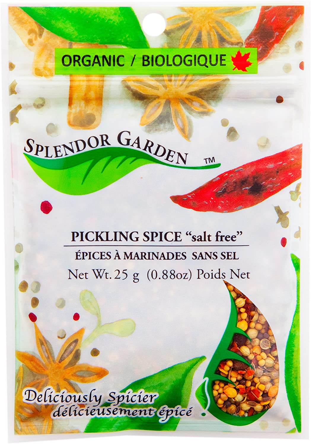 Splendor Garden Organic Pickling Spice Salt Free