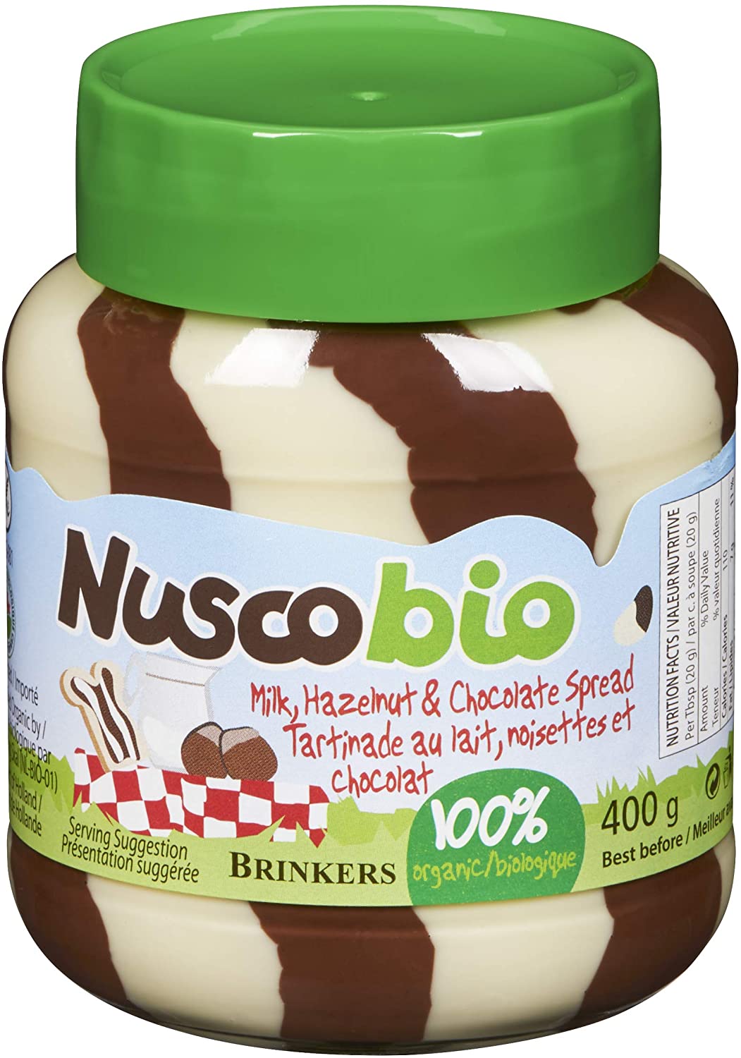 Nusco Bio Organic Milk Hazelnut Chocolate Spread