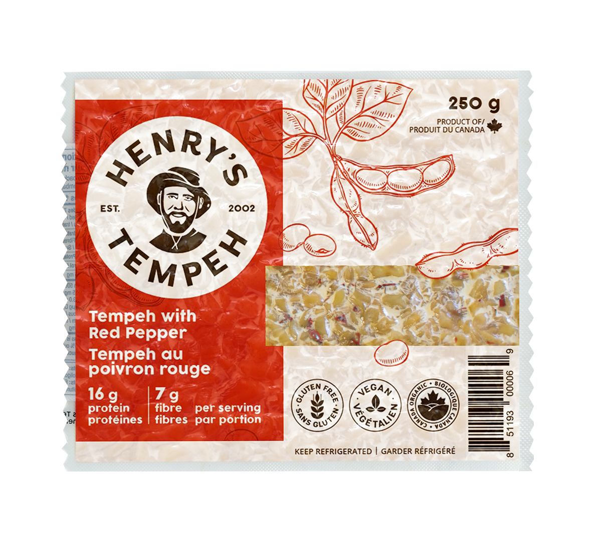 Henry's Tempeh Tempeh with Red Pepper