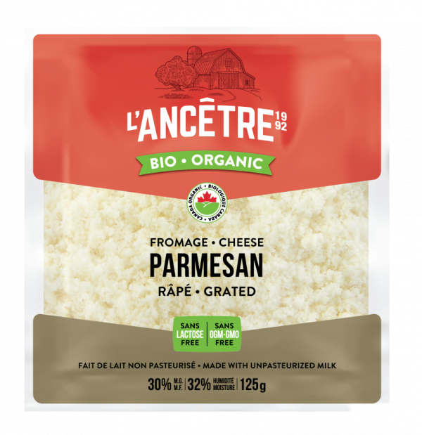L'Ancetre Organic Parmesan Cheese - Grated