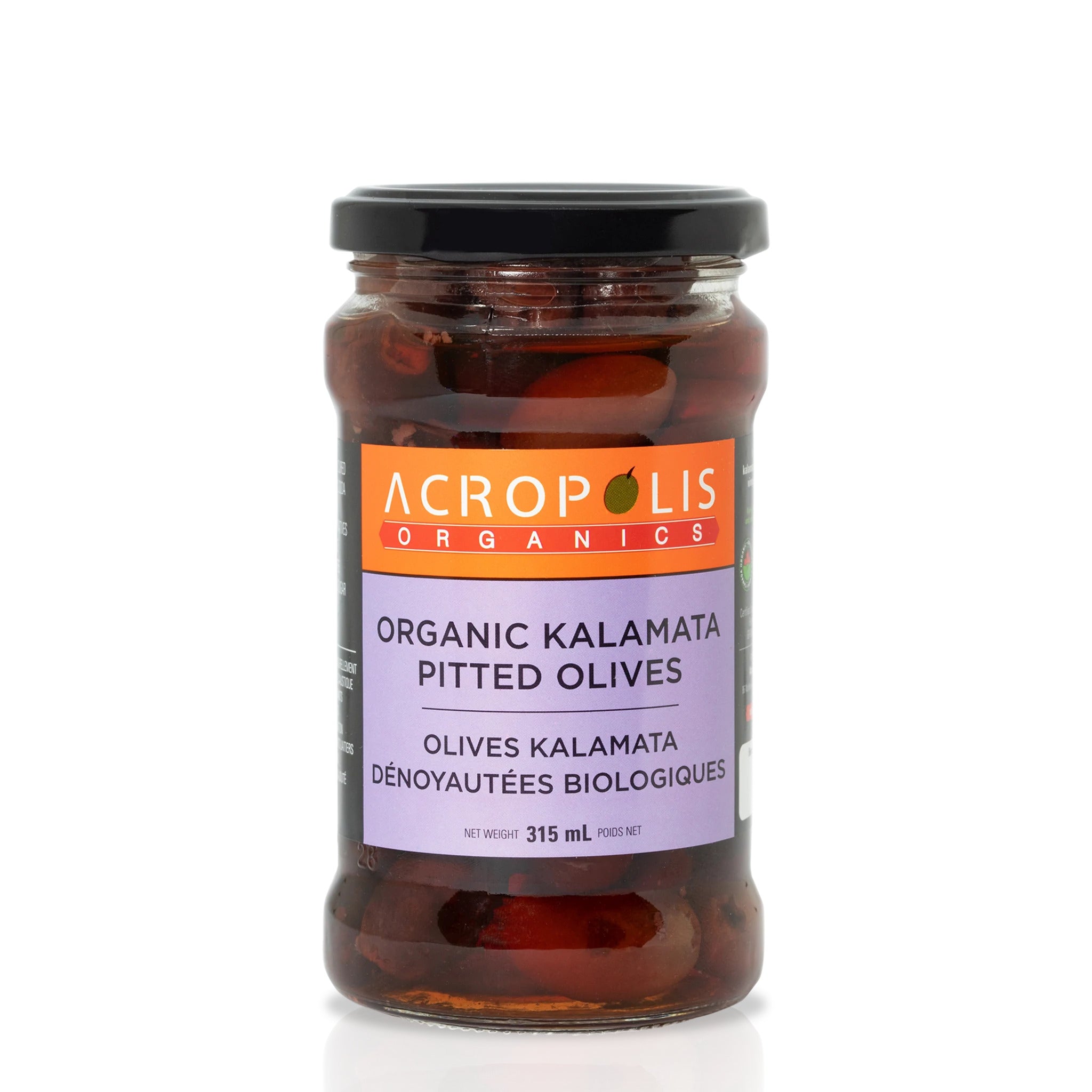Acropolis Organics Organic Kalamata Pitted Olives