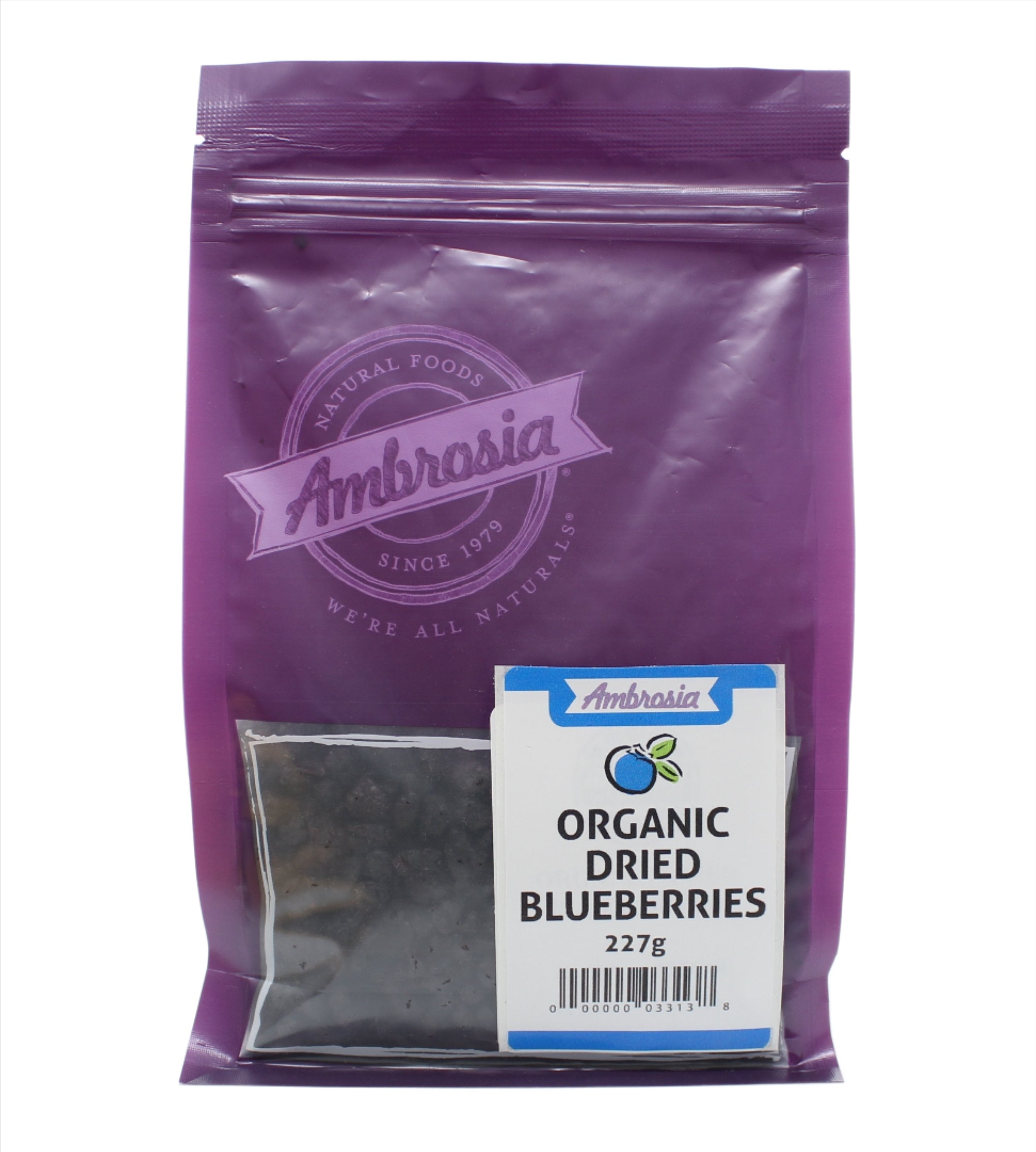 Ambrosia Organic Dried Blueberries