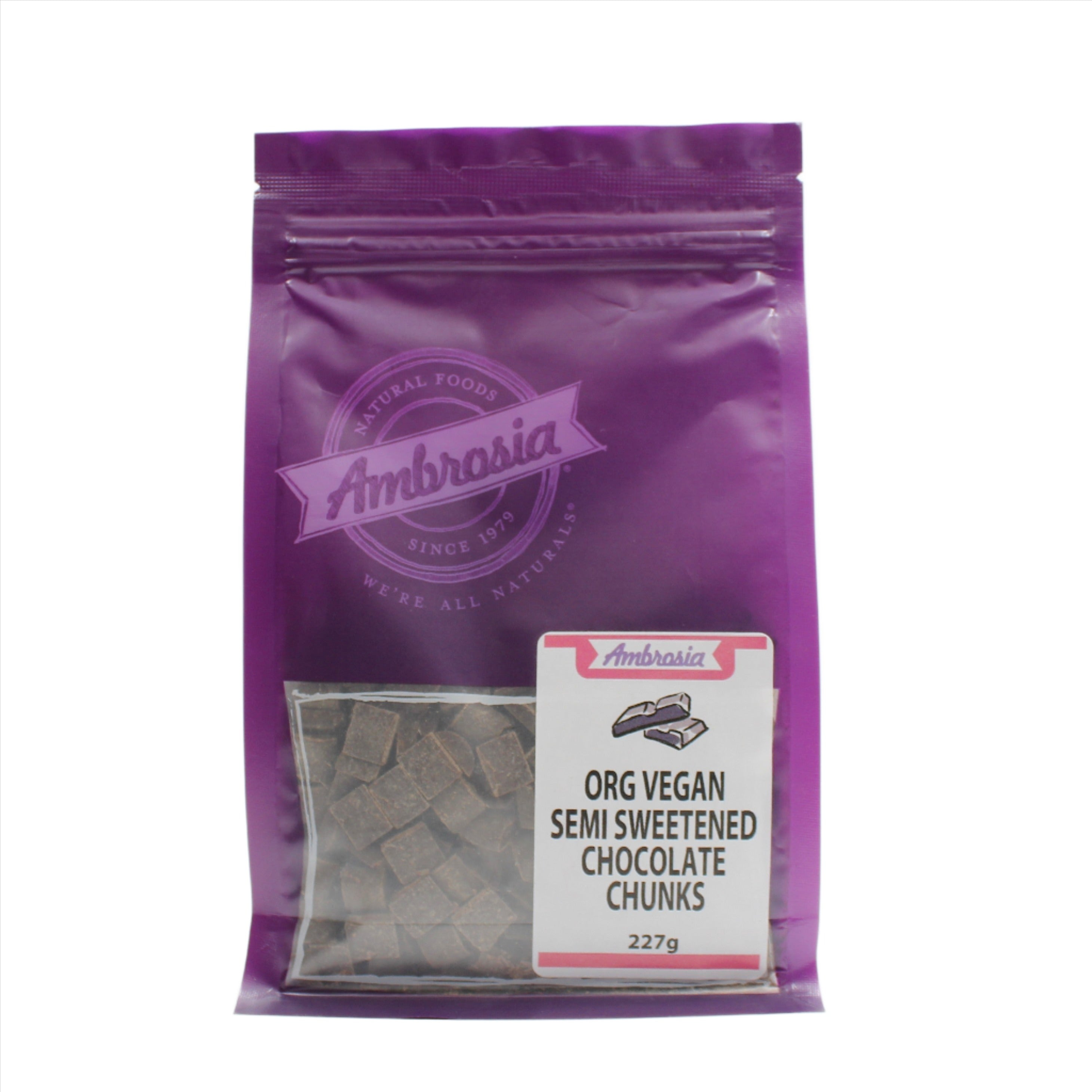 Ambrosia Organic Vegan Semi-Sweet Chocolate Chunks