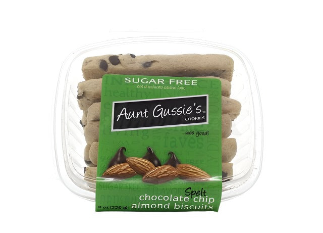 Aunt Gussie's Chocolate Chip Almond Spelt Biscuits