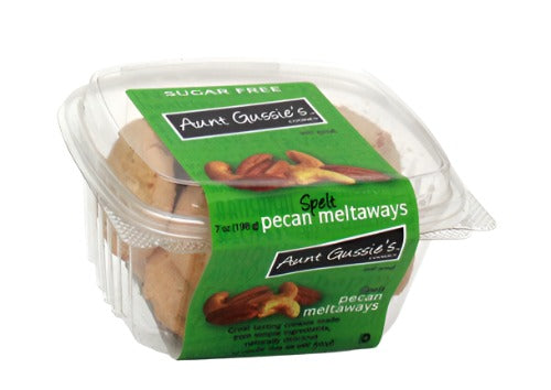 Aunt Gussie's Spelt Pecan Meltaways Cookies