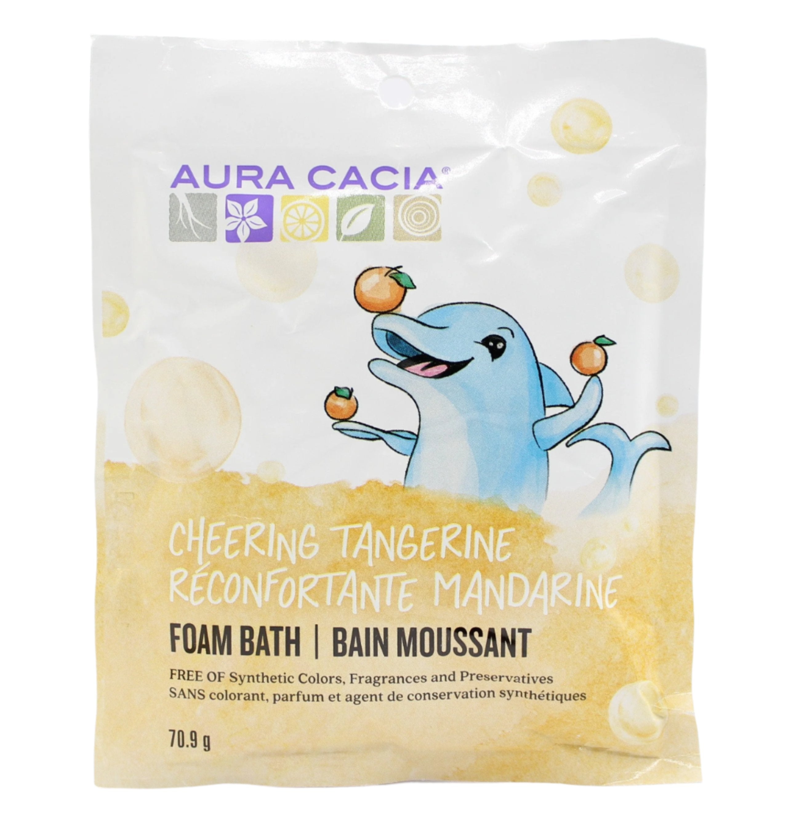 Aura Cacia Cheering Tangerine & Sweet Orange Kids Foam Bath