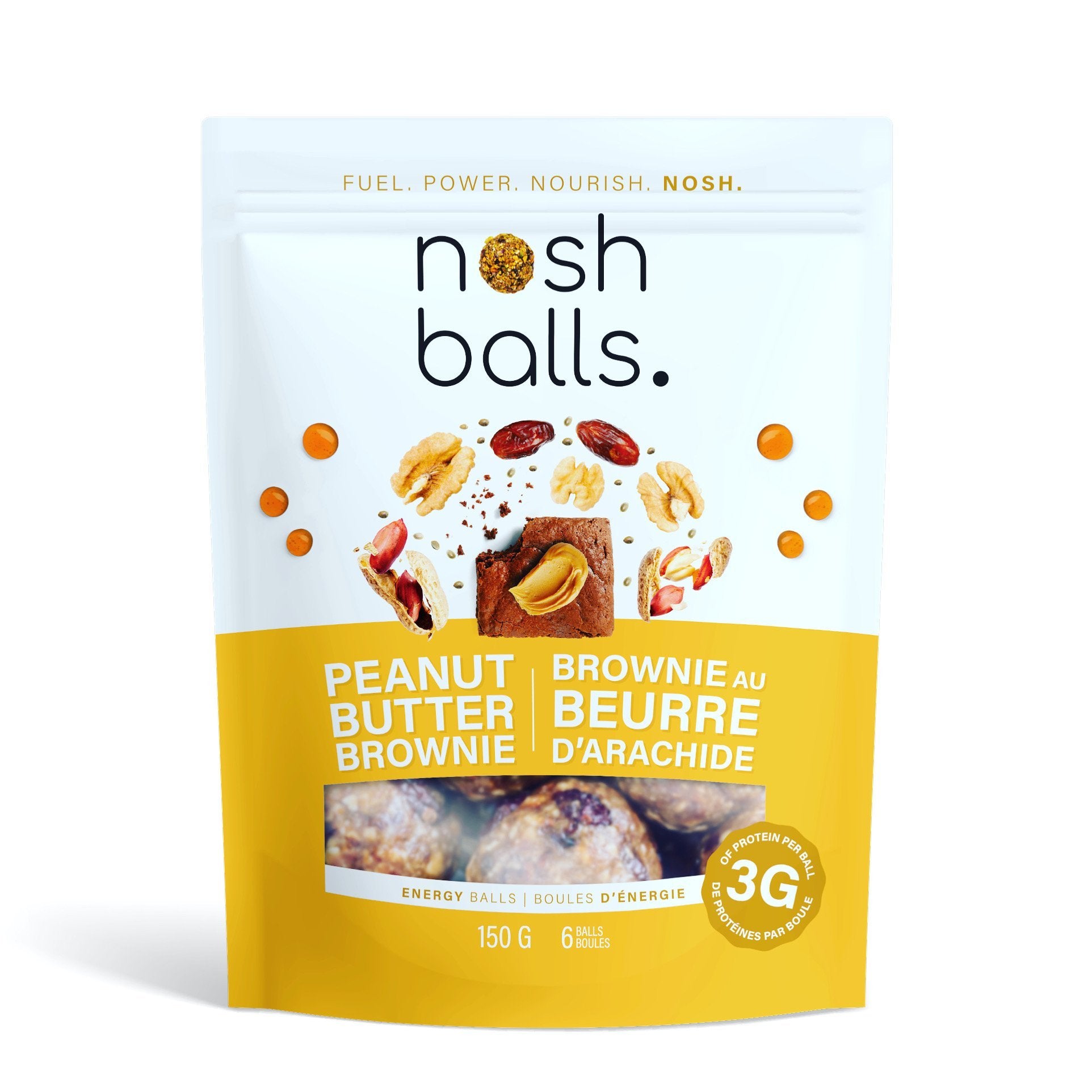 Nosh Balls Peanut Butter Brownie Energy Balls
