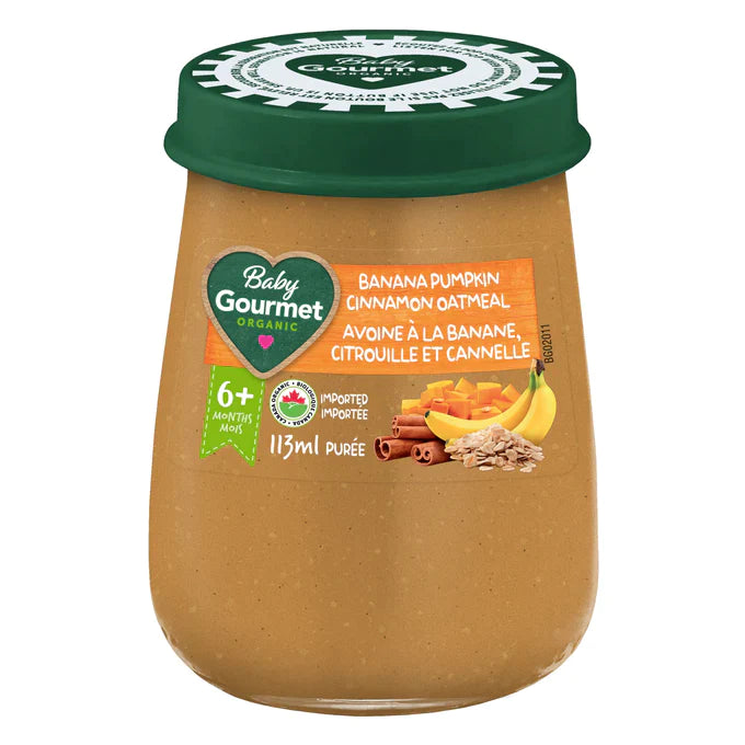 Banana Pumpkin Cinnamon Oatmeal Puree