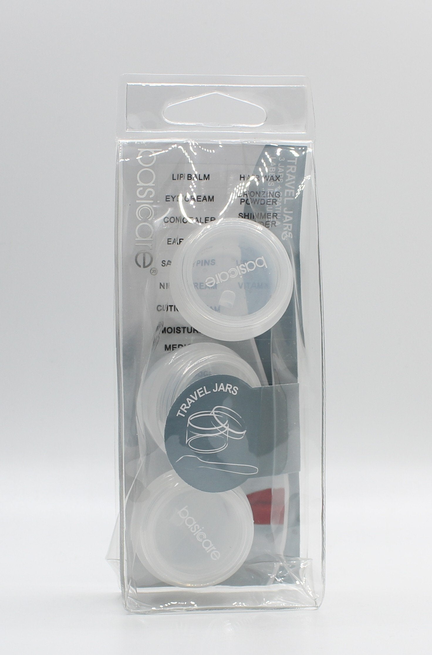 Basicare Cosmetic Travel Jars - 3 Pack