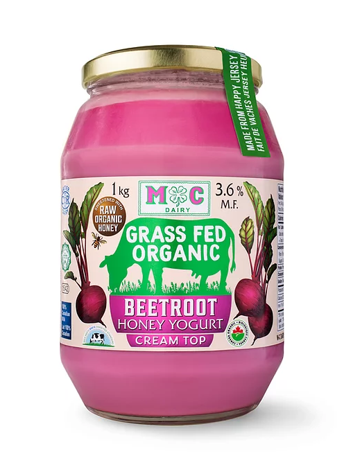 MC Dairy Organic Grass Fed Beetroot Honey Yogurt