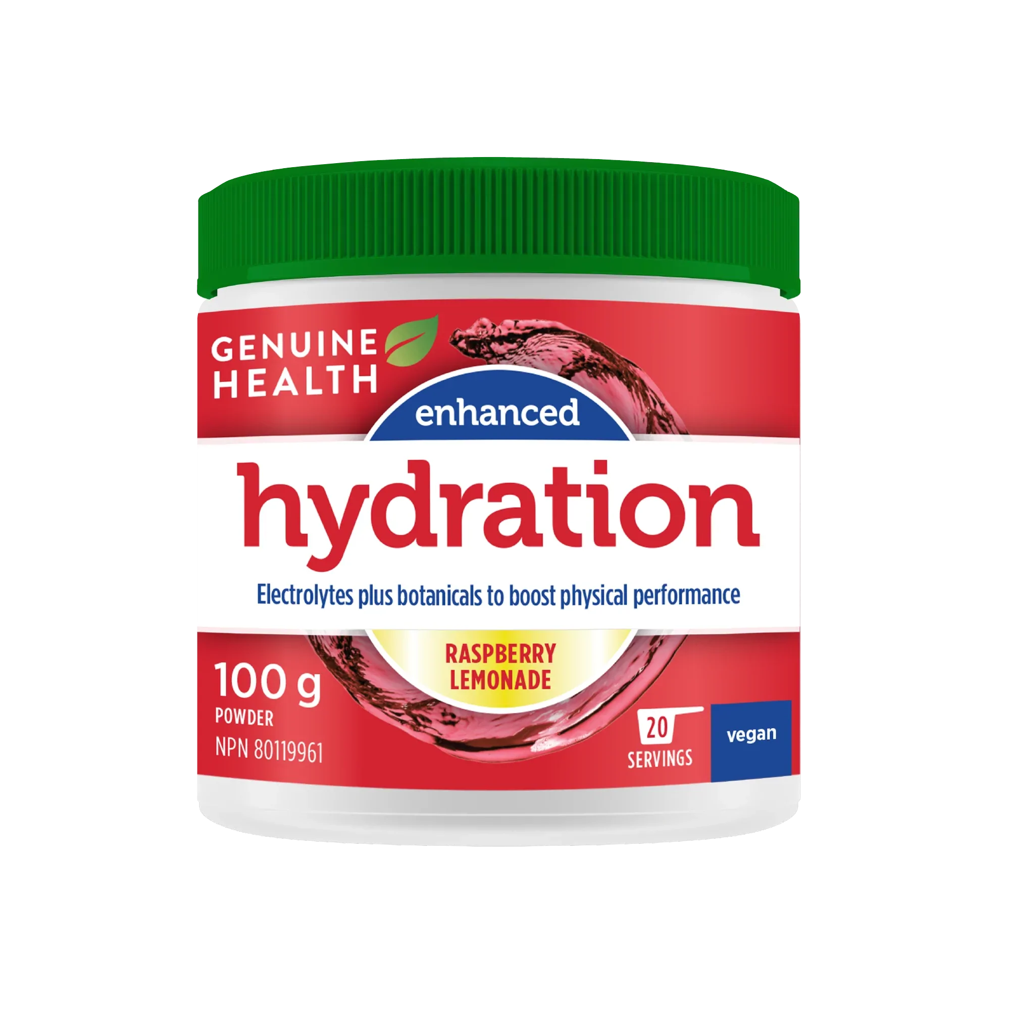 Genuine Health Raspberry Lemonade Enhance Hydration