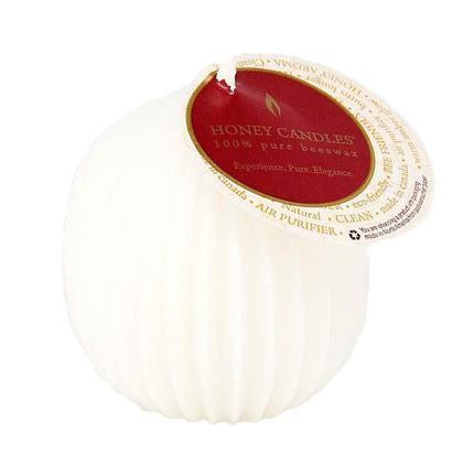 Honey Candles Pearl Fluted Sphere