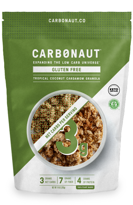 Low Carb Gluten Free Tropical Coconut Cardamom Granola