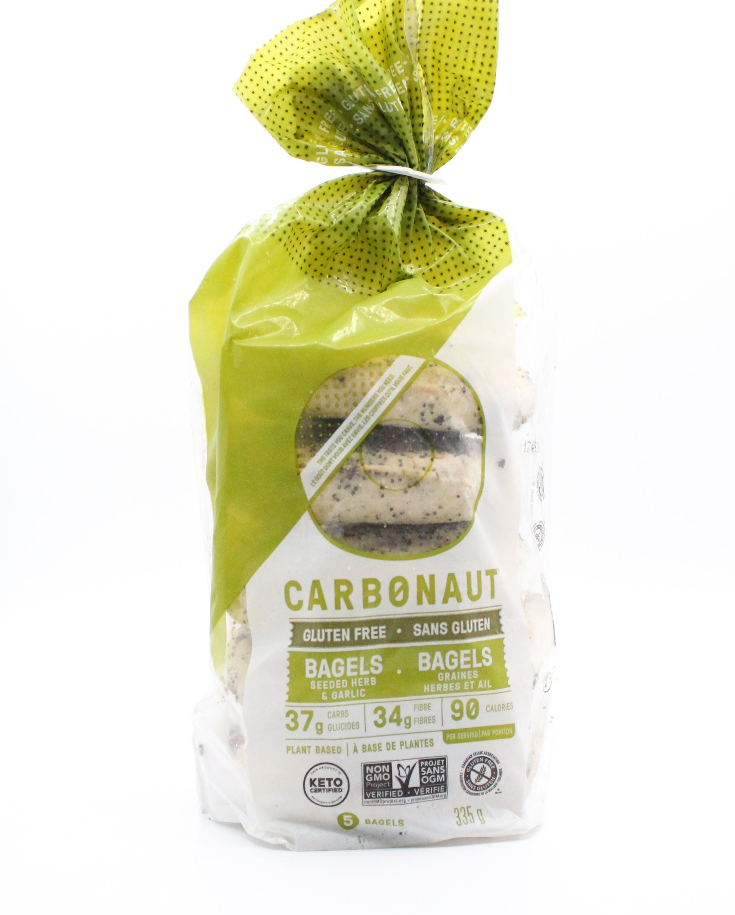 Carbonaut Gluten Free Seeded Herb & Garlic Bagels