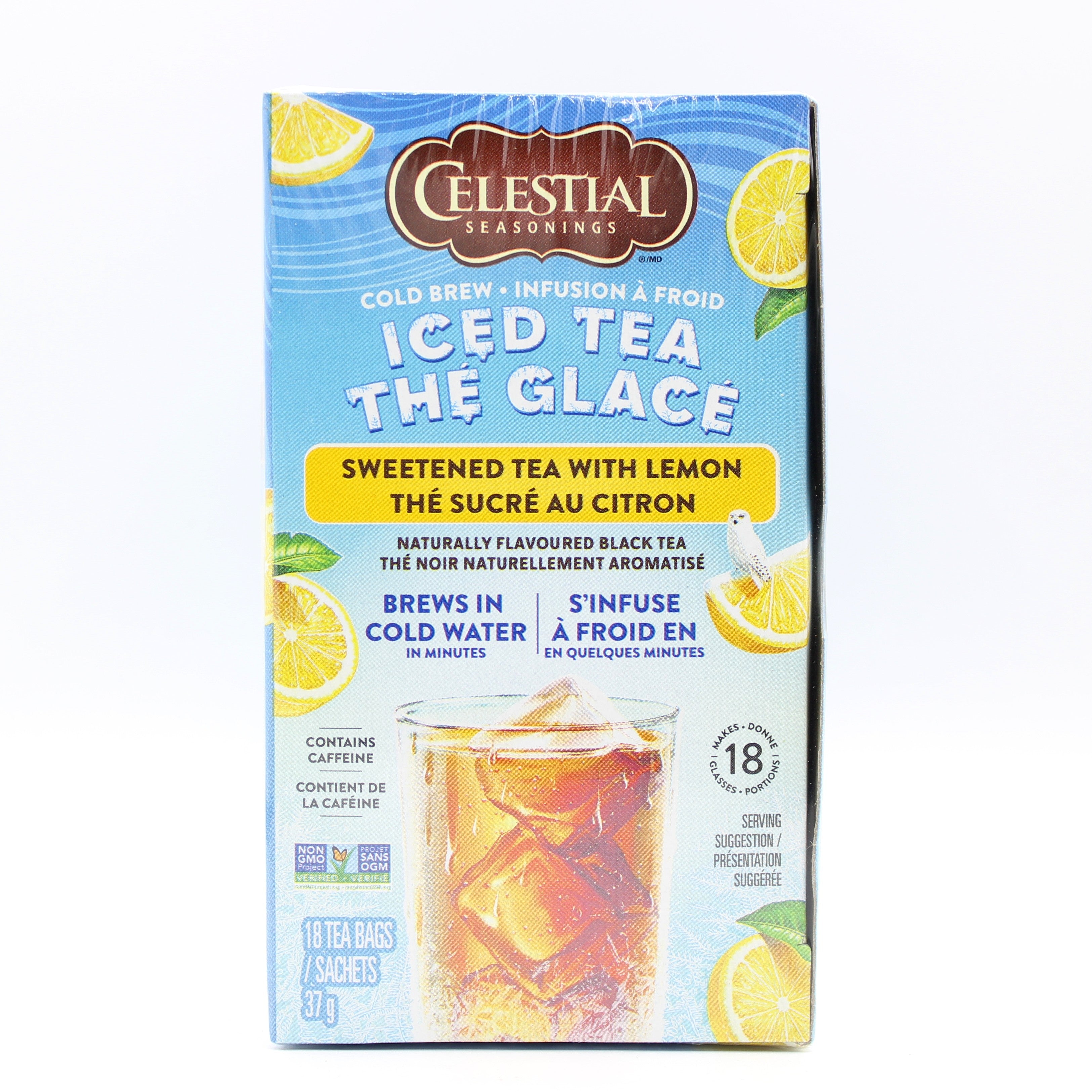 Cold Brew Sweetened Tea with Lemon