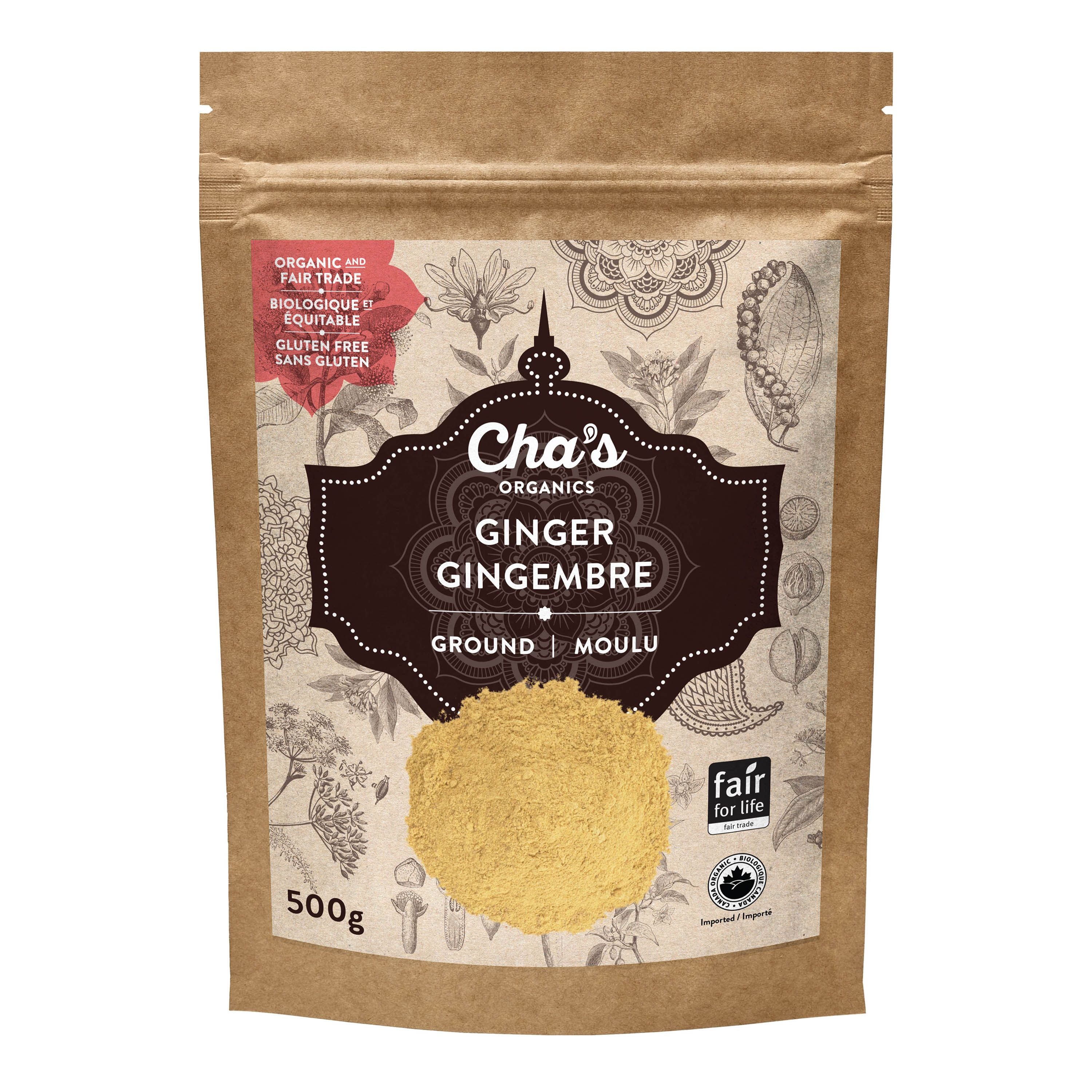 Cha's Organics Ginger Ground