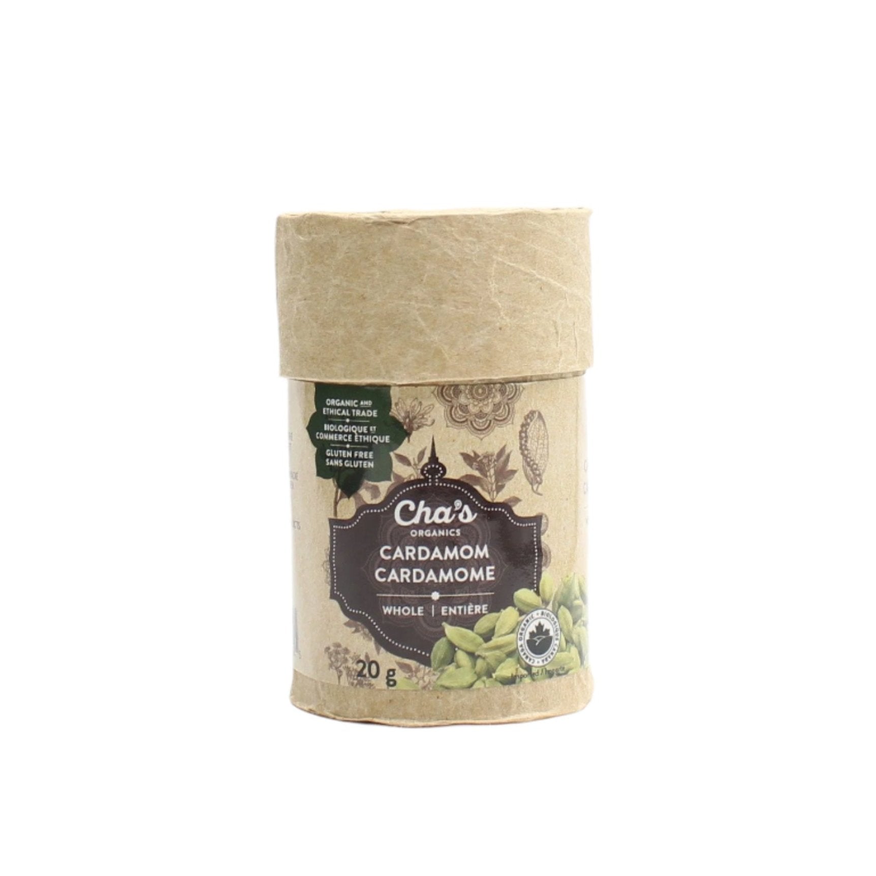 Cha's Organics Gluten Free Organic Whole Cardamom