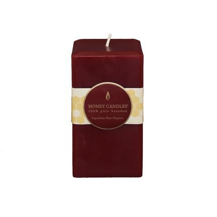 Honey Candles Burgundy 5" Pillar