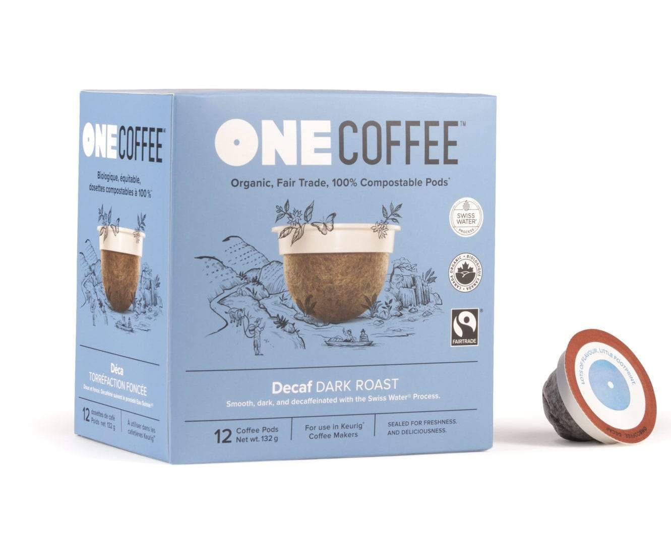 One Coffee Organic Dark Roast Decaf Coffee