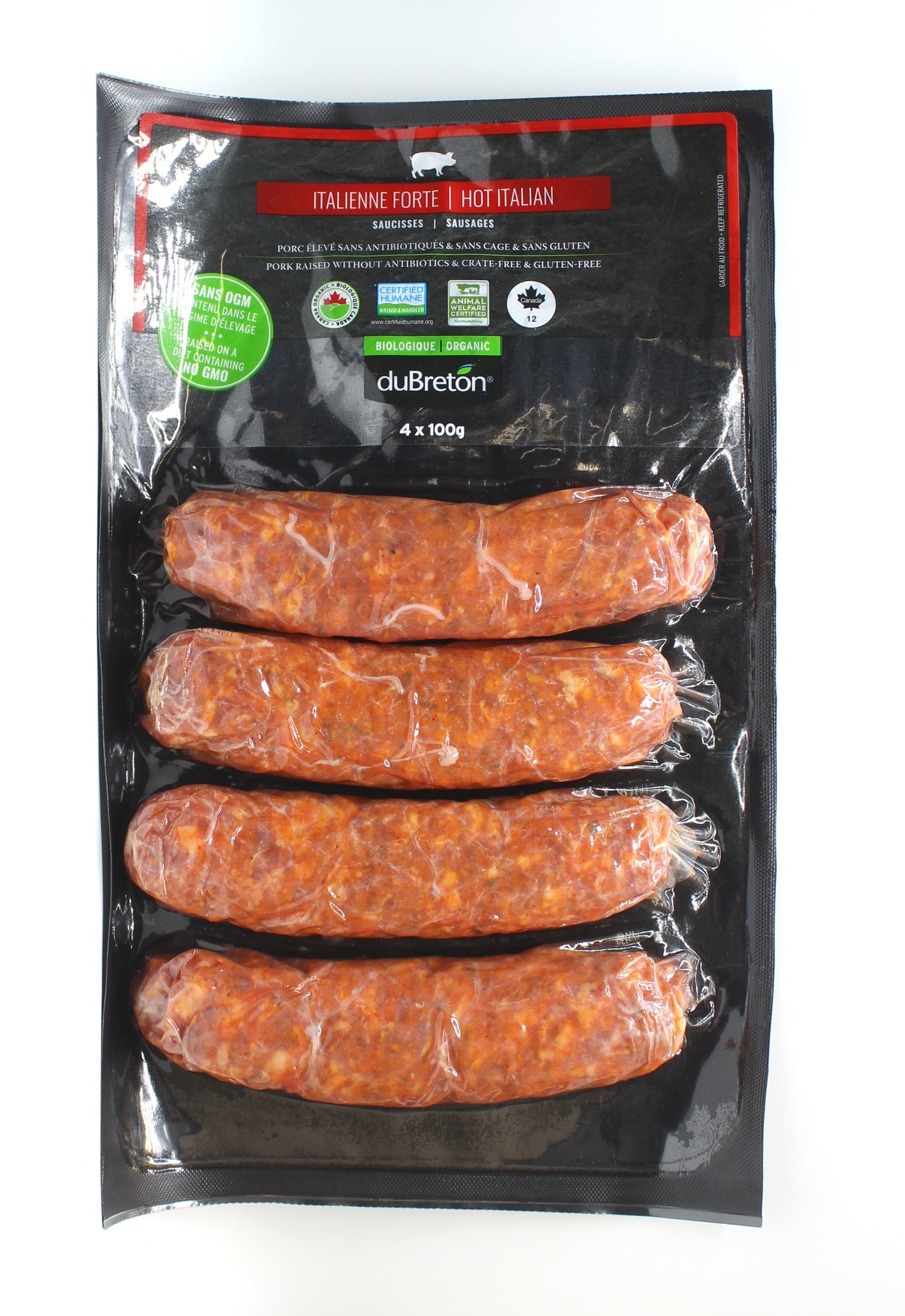 Du Breton Organic Hot Italian Sausage
