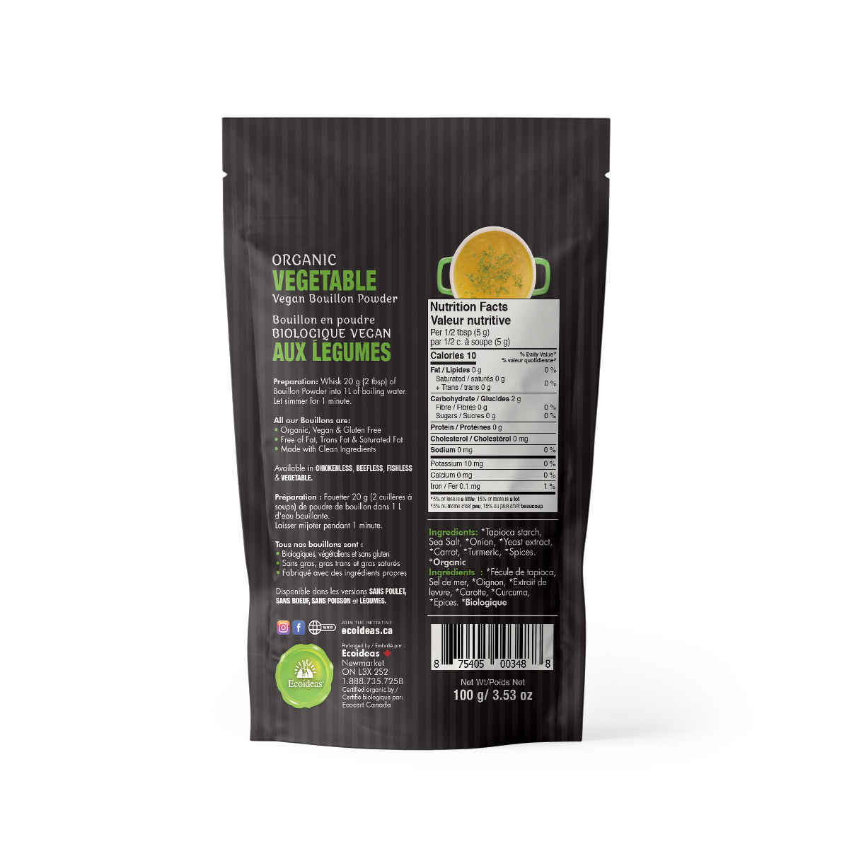 Organic Vegan Vegetable BouIllon Powder