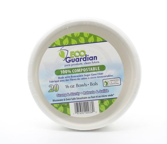 Eco Guardian 100% Compostable 16oz Bowls